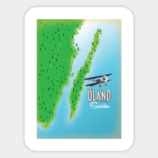 Öland Sweden vintage map Sticker